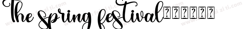 The spring festival字体转换